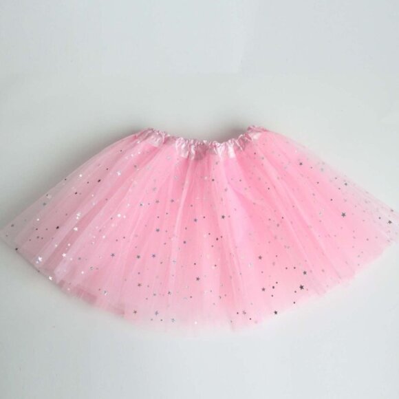 Other - Girls Pink Sparkle Star Tulle Skirt Elastic Waist Dress-Up Ballet Costume – Size
